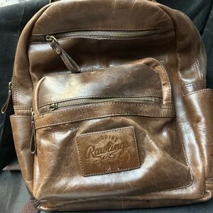 Rawlings Brown Leather Backpack
